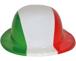Italie bolhoed - plastic - volwassenen - Italiaanse vlag kleuren - supporter - hoeden