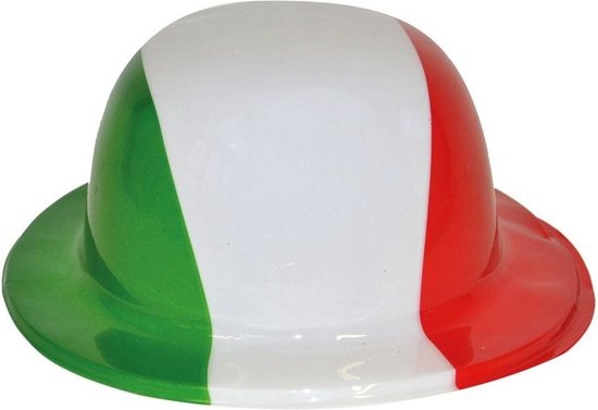 januari steek temperament Plastic bolhoed Italiaanse vlag kleuren - Supporters hoeden voor  volwassenen | bol.com