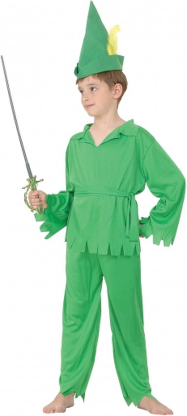 Groen Robin kostuum voor jongens 134-146 (9-11 jaar)