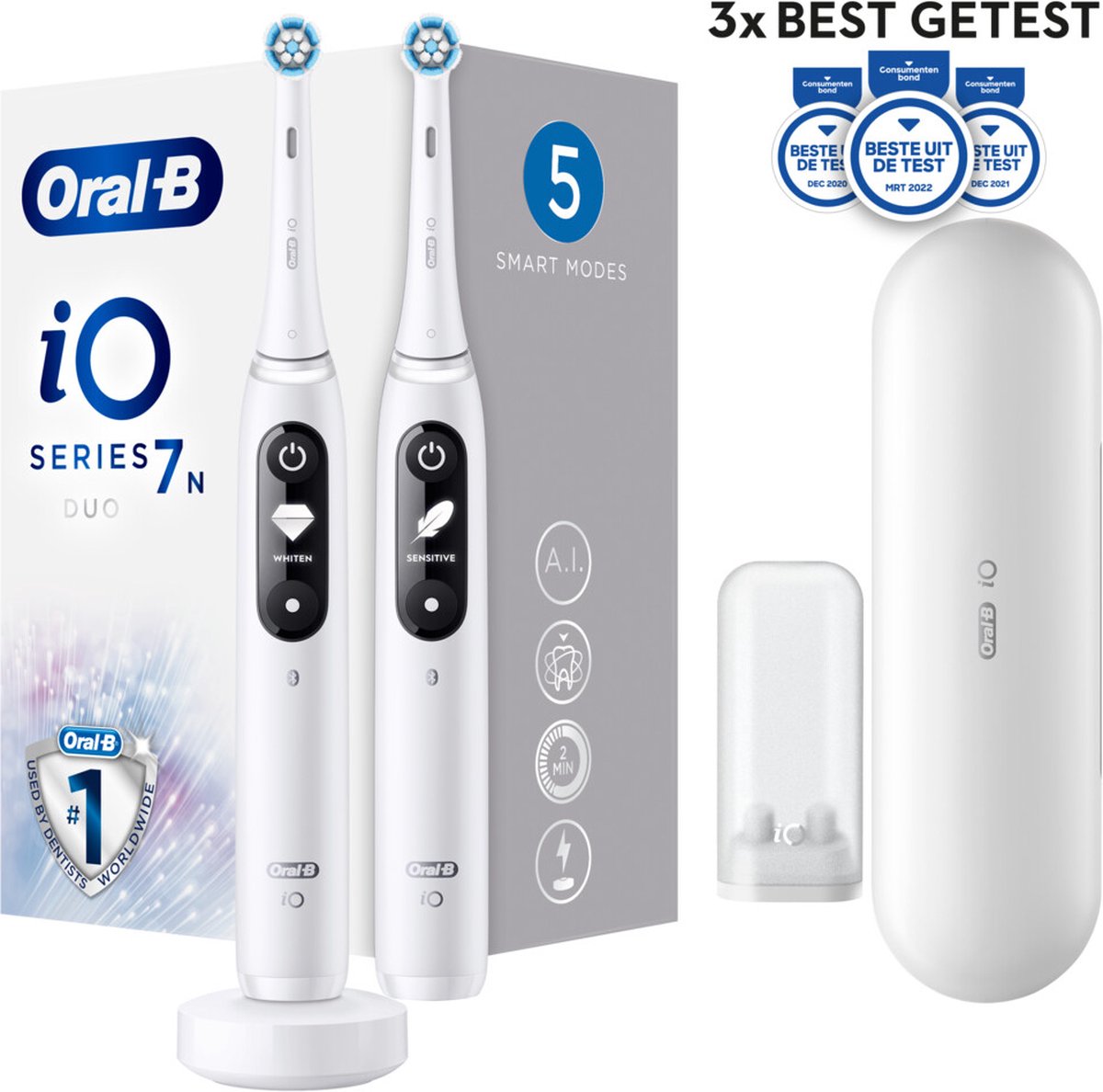 Evalueerbaar Voor u meester Oral-B iO 7n - Elektrische Tandenborstels Duoverpakking - Wit | bol.com