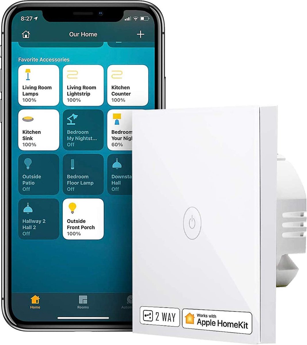 Meross - Smart Wi-Fi 2 Way Wall Switch
