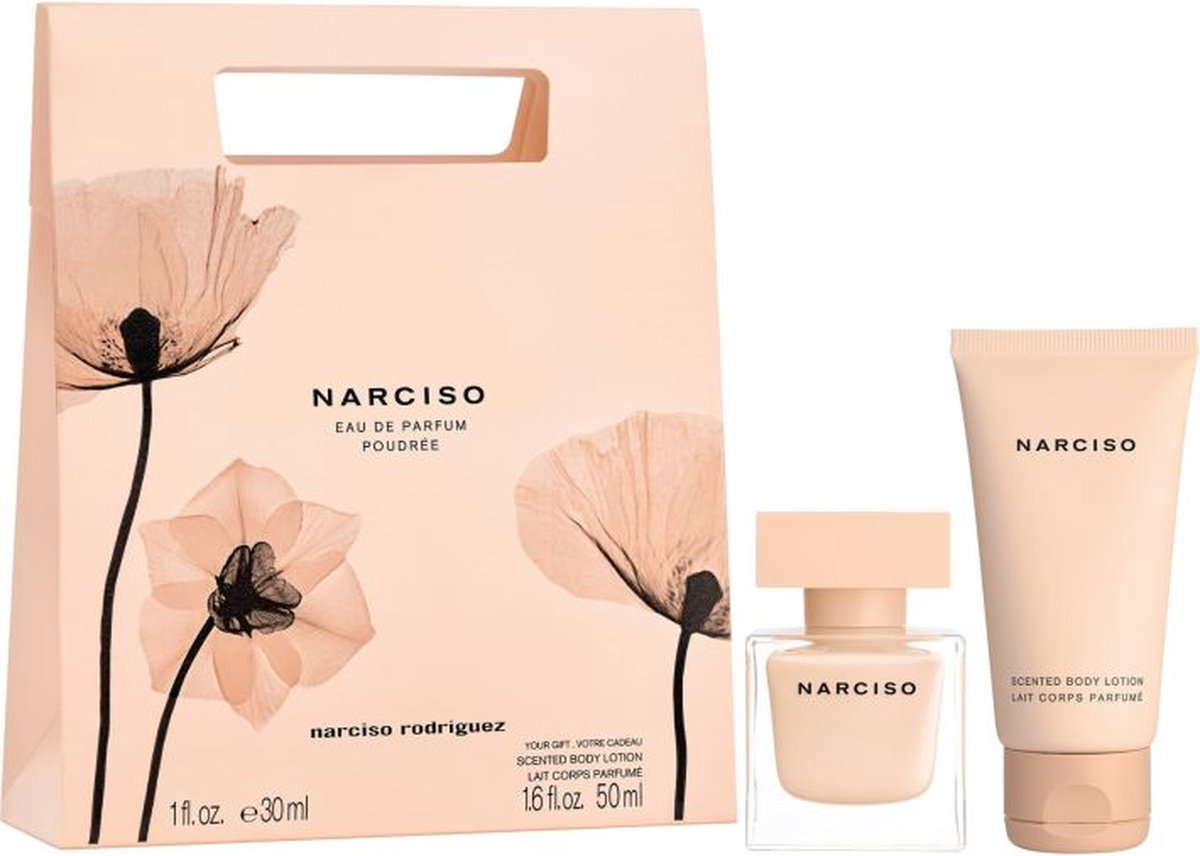 Narciso Rodriguez Narciso Poudrée Giftset - 30 ml eau de parfum spray + 50 ml bodylotion - cadeauset voor dames
