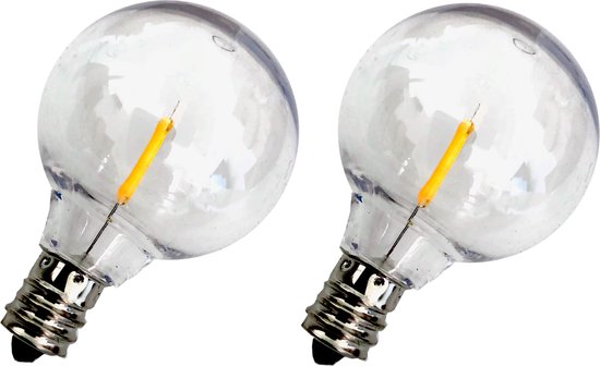a sunny day sources lumineuses led - 2 pièces - poire - lumière - E12 -  ampoule led | bol.com