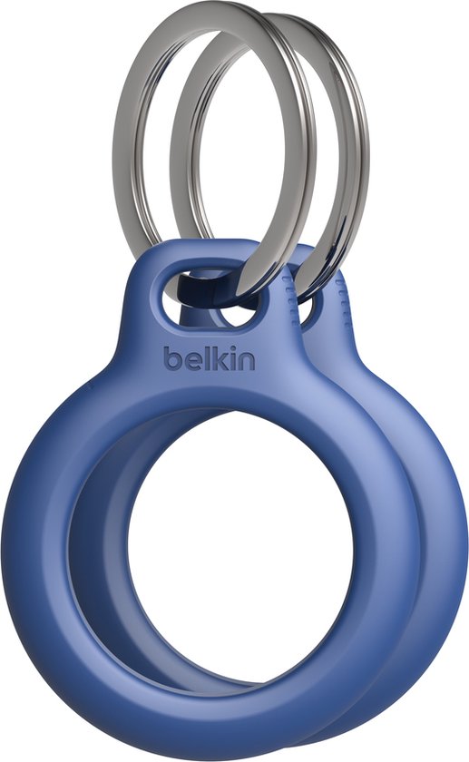 Étui de protection avec porte-clés Belkin - Apple AirTag - Blauw - Paquet  de 2
