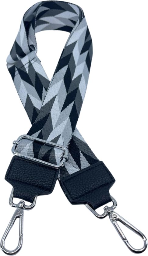 Schoudertas band - Hengsel - Bag strap - Fabric straps - Boho - Chique - Chic - Gestileerde kleuren in kruisvormen
