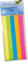 Zijdevloeipapier folia 50x70cm 20gr neon ass 5vel | Pak a 5 vel