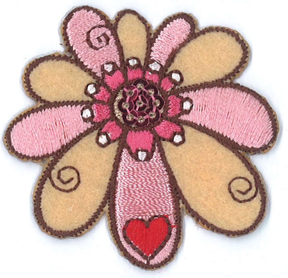 Afbeelding van product Vaessen Creative Opstrijkbare patches flower
