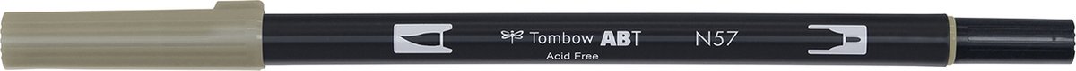Tombow Brush pen - ABT N57 - Dual Brushpen - Warm gray 5 - Grijs — afbeelding 2