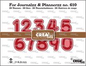 Crealies For Journalzz & Plannerzz snijmal Cijfers Nr.610