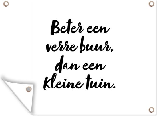 Affiche De Jardin Citations Voisins Jardin Proverbes Wit Texte 1x90 Cm Bol Com