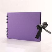 Fotoalbum - gastenboek - scrapbook 29,5 x 21 cm - paars