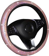 Kasey Products - Stuurhoes Auto - Voor 37-38 cm Stuurwiel - Glitters - Roze