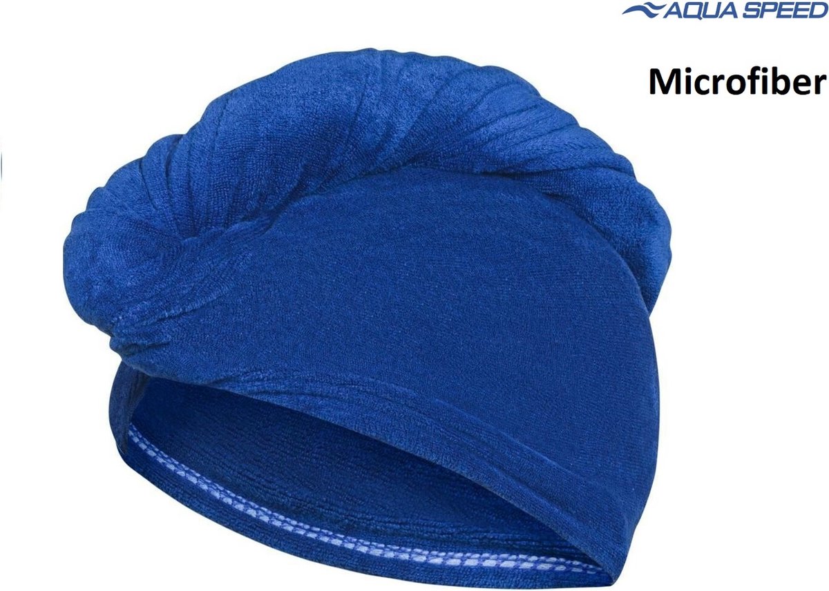 Aqua Speed Haarhanddoek Microvezel Sneldrogend- Blauw