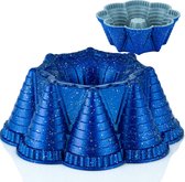 Schmeckpunkt - Layered Tower blue - Tulband bakvorm - cakevorm - Broodvorm - bakblik - Zwaar gegoten aluminium - 21 cm - Anti aanbak laag