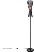 QAZQA broom - Moderne Vloerlamp | Staande Lamp - 1 lichts - H 156 cm - Zwart - Woonkamer | Slaapkamer | Keuken