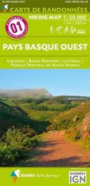 Wandelkaart Pyreneeën blad 1 Pays Basque Ouest 1:50.000