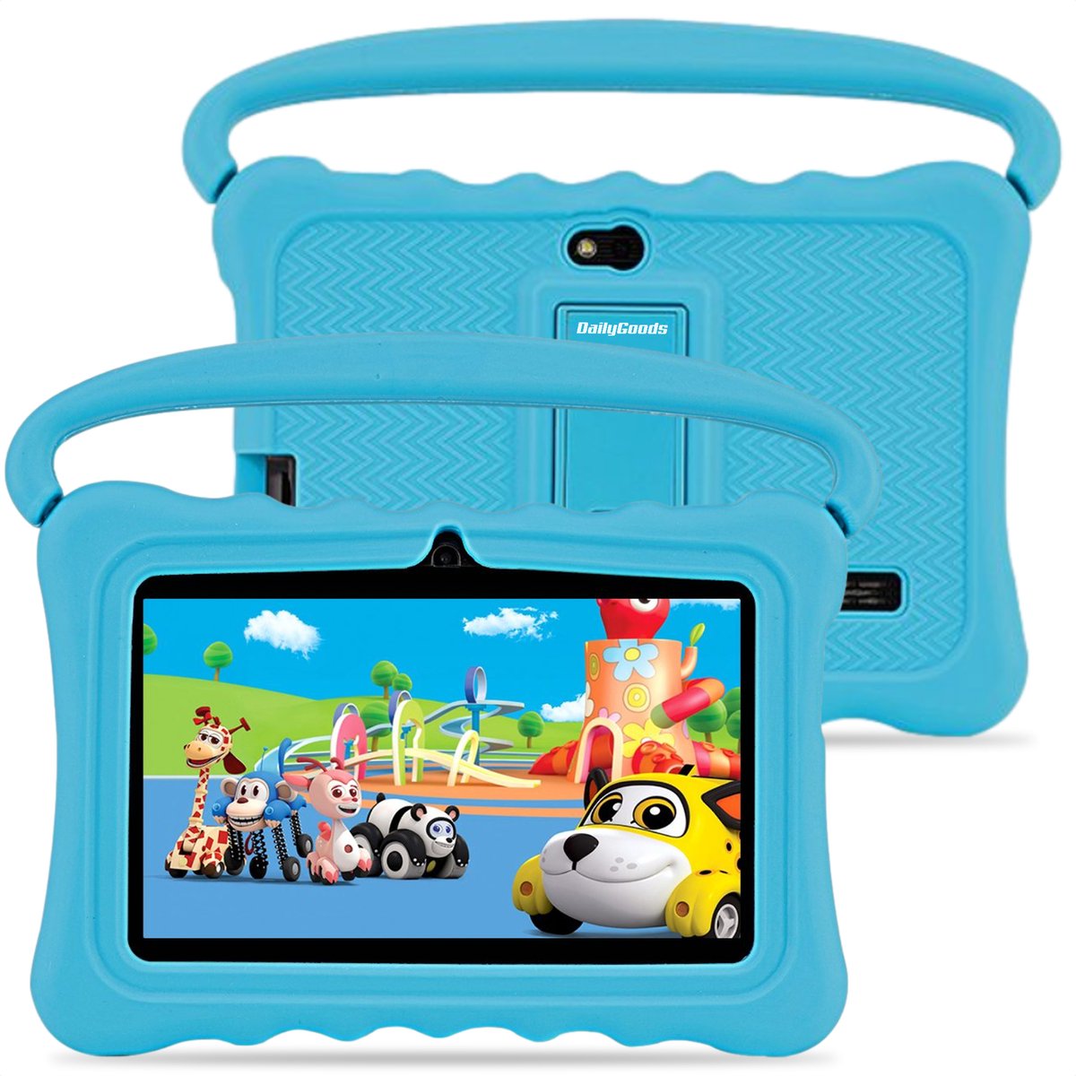 Dailygoods® Kindertablet - 7 Inch - Tablet - 2023 model - Langdurig gebruik - 32GB - Vanaf 3 jaar - 2 jaar garantie - Blauw