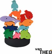 Stacking Animals Ocean - Blocs - Jeu d'équilibre - Jouets durables - Blocs à empiler - Animaux