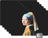 KitchenYeah - Placemats - Schilderij - Meisje met de parel - Vermeer - Oude meesters - Placemat - Onderleggers - Onderleggers placemats - 45x30 cm