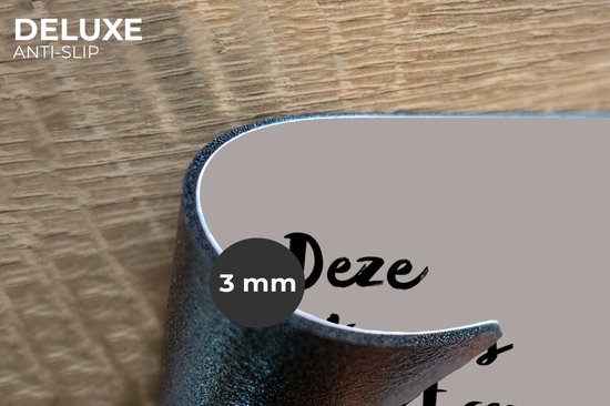 Set de table - Cette cuisine est faite pour danser - Taupe - Citation - 45x30 cm - 6 pièces - Résistant à la chaleur - Antidérapant - Coussinet - Amovible