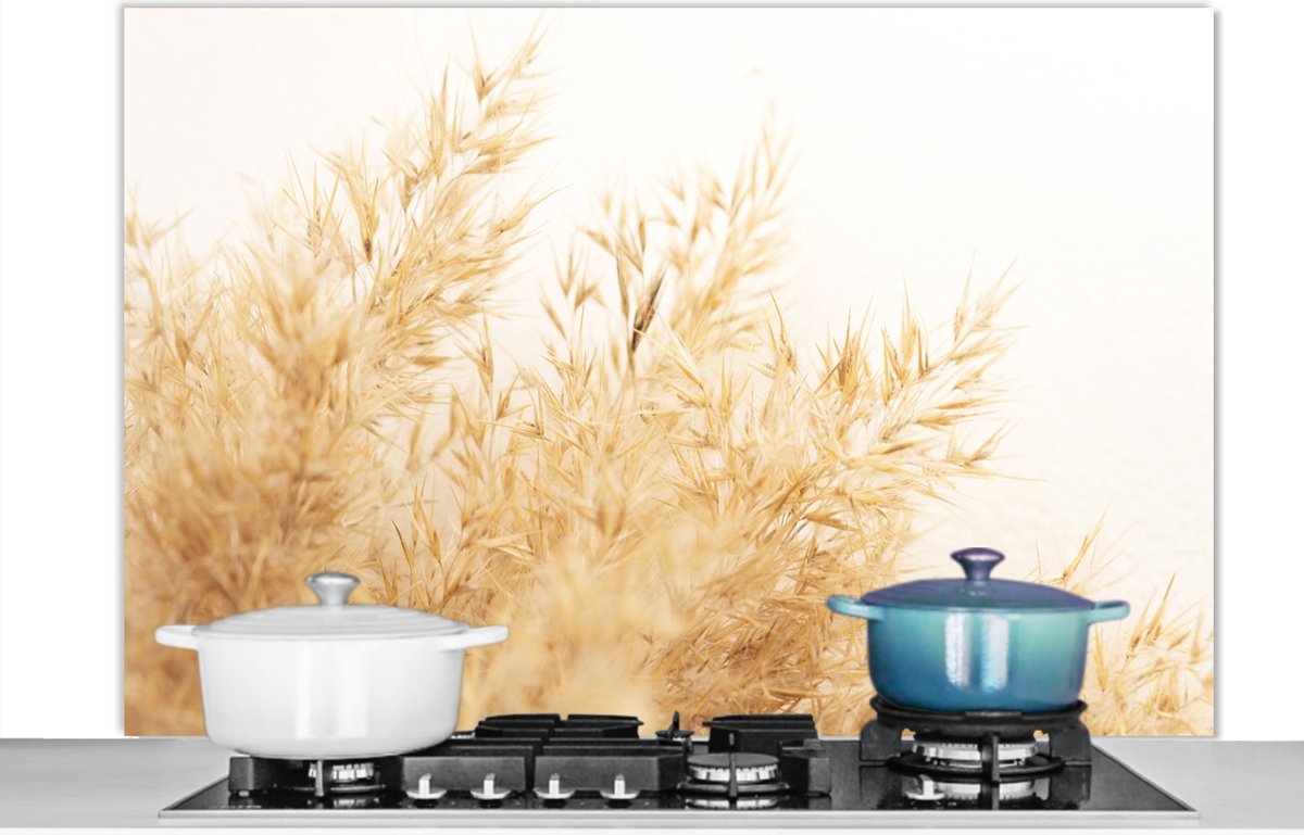 Spatscherm - Tarwe - Graan - Natuur - Keuken - 120x80 cm - Muurbeschermer
