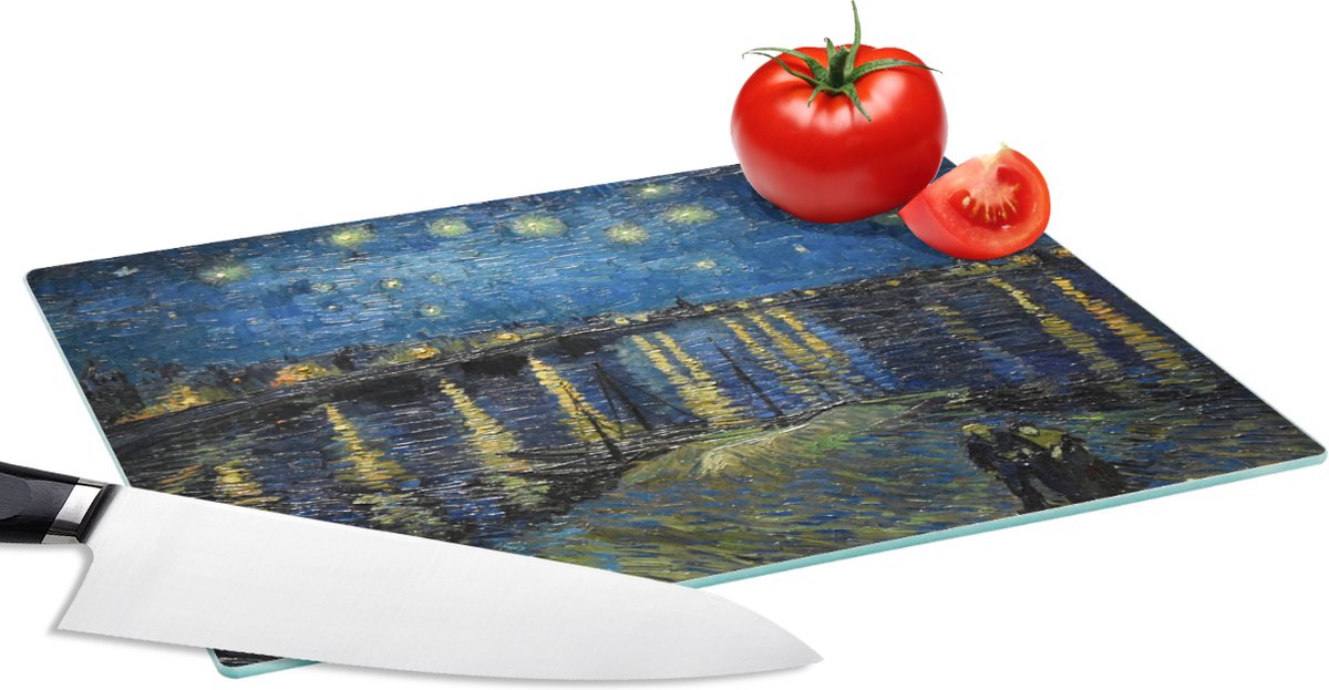 Glazen Snijplank - 28x20 - Van Gogh - Brug - Oude meesters - Snijplanken Glas