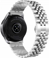 Strap-it Stalen Jubilee smartwatch bandje - geschikt voor Huawei Watch GT 2 Pro / GT 2 46mm / GT 3 46mm / GT 3 Pro 46mm / GT 4 46mm / GT Runner / Watch 3 - Pro / Watch 4 (Pro) / Watch Ultimate - zilver