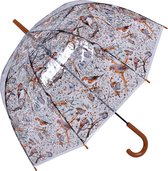 Juleeze Paraplu Volwassenen Ø 60 cm Bruin Kunststof Vogels Regenscherm