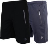 2-Pack Donnay Joggingshort - Sportshort - Heren - Maat L - Black/Navy