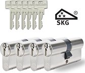 Pfaffenhain SKG3 - cilindersloten - 4 stuks gelijksluitend - 2x 30/30 - 1x 40/40 - 1x 30/45 incl 6 sleutels