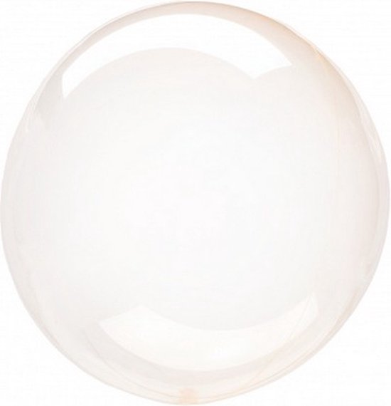 folieballon Clearz Petite Crystal 30 cm transparant oranje