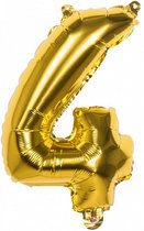 cijferballon 4 folie 66 cm goud