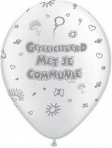 ballonnenset Communie junior 30 cm latex wit 8 stuks