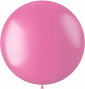 ballon Metallic 78 cm latex roze