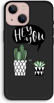 Case Company® - iPhone 13 mini hoesje - Hey you cactus - Biologisch Afbreekbaar Telefoonhoesje - Bescherming alle Kanten en Schermrand