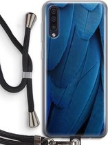 Case Company® - Samsung Galaxy A50 hoesje met Koord - Pauw - Telefoonhoesje met Zwart Koord - Bescherming aan alle Kanten en Over de Schermrand