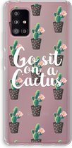 Case Company® - Samsung Galaxy A51 5G hoesje - Cactus quote - Soft Cover Telefoonhoesje - Bescherming aan alle Kanten en Schermrand