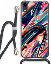 Case Company® - iPhone XR hoesje met Koord - Quantum Being - Telefoonhoesje met Zwart Koord - Extra Bescherming aan alle Kanten en Over de Schermrand