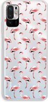 Case Company® - Xiaomi Redmi Note 10 5G hoesje - Flamingo - Soft Cover Telefoonhoesje - Bescherming aan alle Kanten en Schermrand