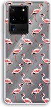 Case Company® - Samsung Galaxy S20 Ultra hoesje - Flamingo - Soft Cover Telefoonhoesje - Bescherming aan alle Kanten en Schermrand