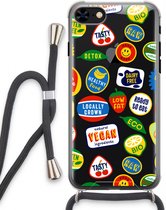 Case Company® - iPhone 8 hoesje met Koord - Fruitsticker - Telefoonhoesje met Zwart Koord - Extra Bescherming aan alle Kanten en Over de Schermrand