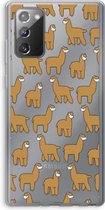 Case Company® - Samsung Galaxy Note 20 / Note 20 5G hoesje - Alpacas - Soft Cover Telefoonhoesje - Bescherming aan alle Kanten en Schermrand
