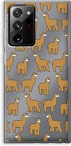 Case Company® - Samsung Galaxy Note 20 Ultra / Note 20 Ultra 5G hoesje - Alpacas - Soft Cover Telefoonhoesje - Bescherming aan alle Kanten en Schermrand