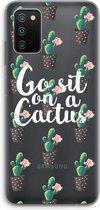 Case Company® - Samsung Galaxy A03S hoesje - Cactus quote - Soft Cover Telefoonhoesje - Bescherming aan alle Kanten en Schermrand