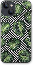 Case Company® - iPhone 13 mini hoesje - Geometrische jungle - Soft Cover Telefoonhoesje - Bescherming aan alle Kanten en Schermrand