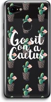 Case Company® - Google Pixel 3 hoesje - Cactus quote - Soft Cover Telefoonhoesje - Bescherming aan alle Kanten en Schermrand