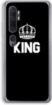 Case Company® - Xiaomi Mi Note 10 Pro hoesje - King zwart - Soft Cover Telefoonhoesje - Bescherming aan alle Kanten en Schermrand