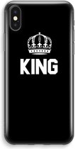Case Company® - iPhone XS Max hoesje - King zwart - Soft Cover Telefoonhoesje - Bescherming aan alle Kanten en Schermrand