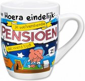 mok cartoon-stijl pensioen keramiek 325 ml blauw