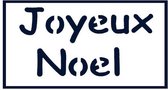 sjabloon "Joyeux Noel" 16 x 25 cm wit 2 stuks